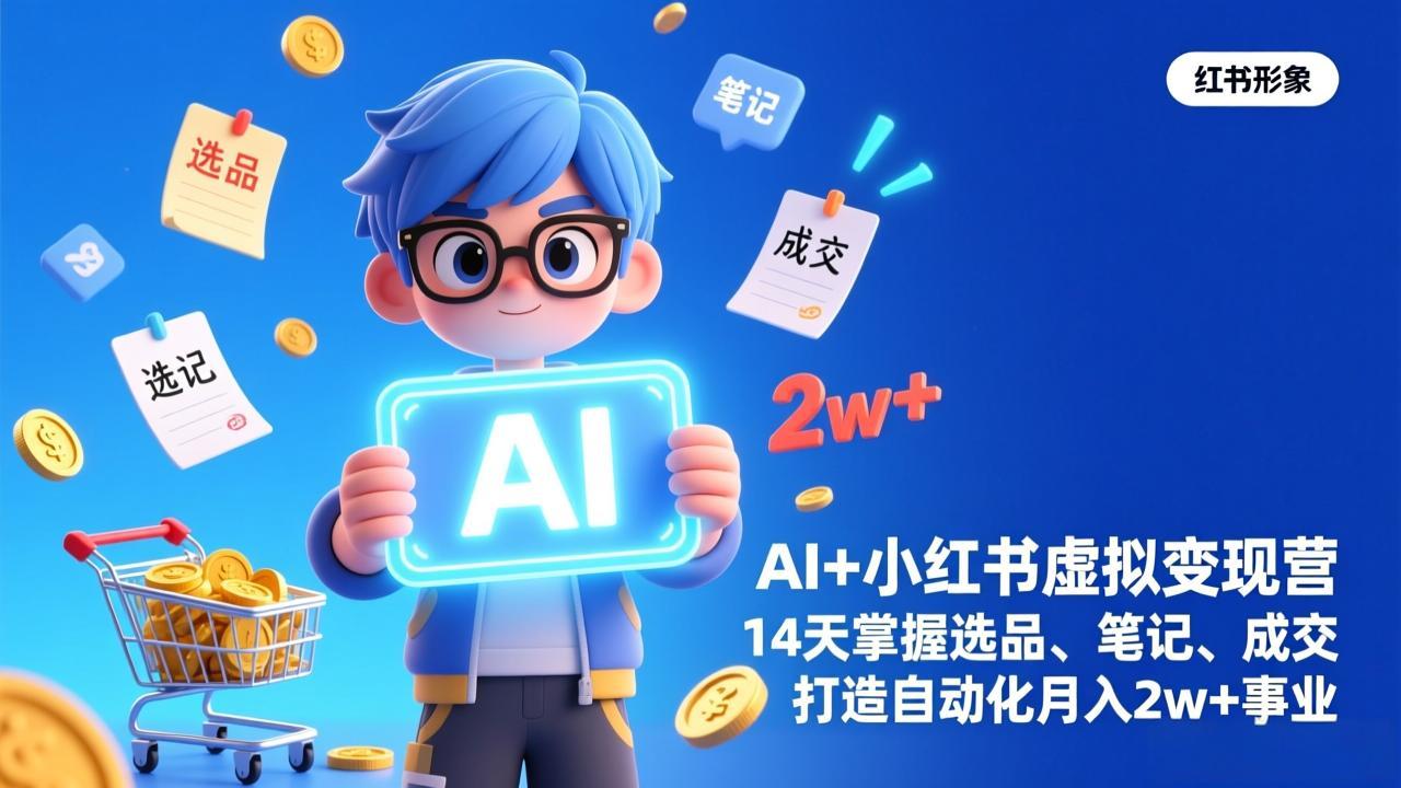 AI+小红书虚拟变现营(完结-来聚吧
