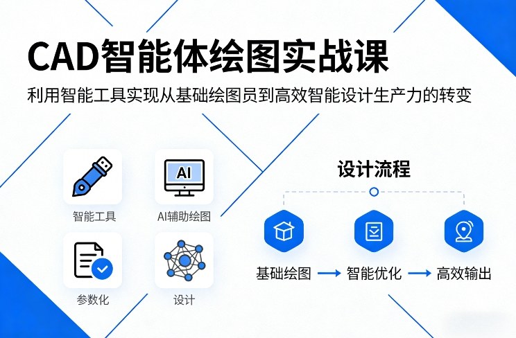 CAD智能体绘图实战课，利用智能工具，实现从基础绘图员到高效智能设计生产力的转变-来聚吧