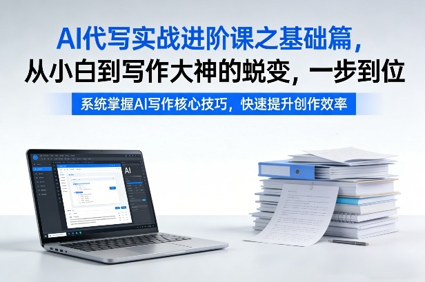 AI代写实战进阶课之基础篇，从小白到写作大神的蜕变，一步到位【揭秘】-来聚吧