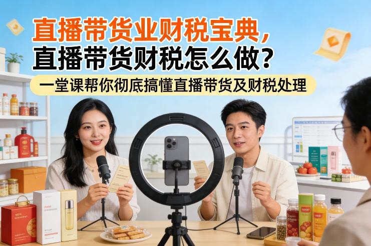 直播带货业财税宝典，直播带货财税怎么做？一堂课帮你彻底搞懂直播带货及财税处理-来聚吧