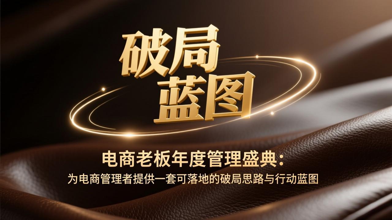 电商老板年度管理盛典：为电商管理者提供一套可落地的破局思路与行动蓝图-来聚吧