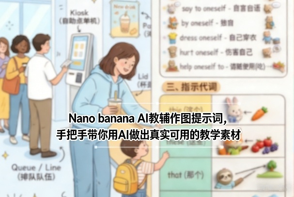 Nano banana AI教辅作图提示词，手把手带你用AI做出真实可用的教学素材-来聚吧