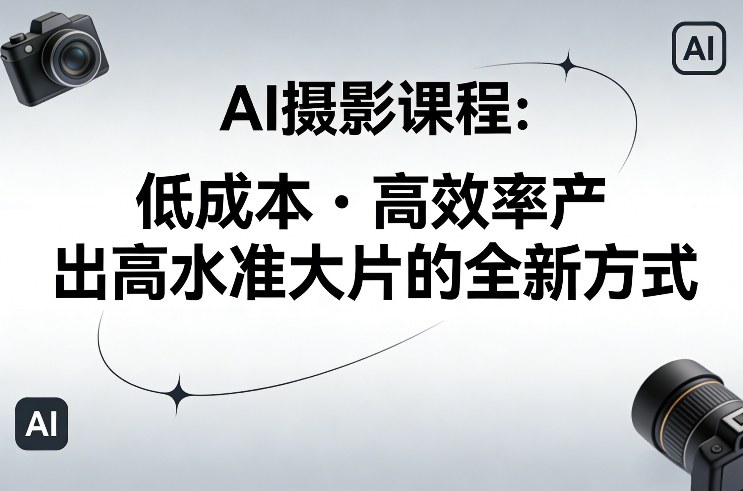 AI摄影课程，低成本高效率产出高水准大片的全新方式-来聚吧