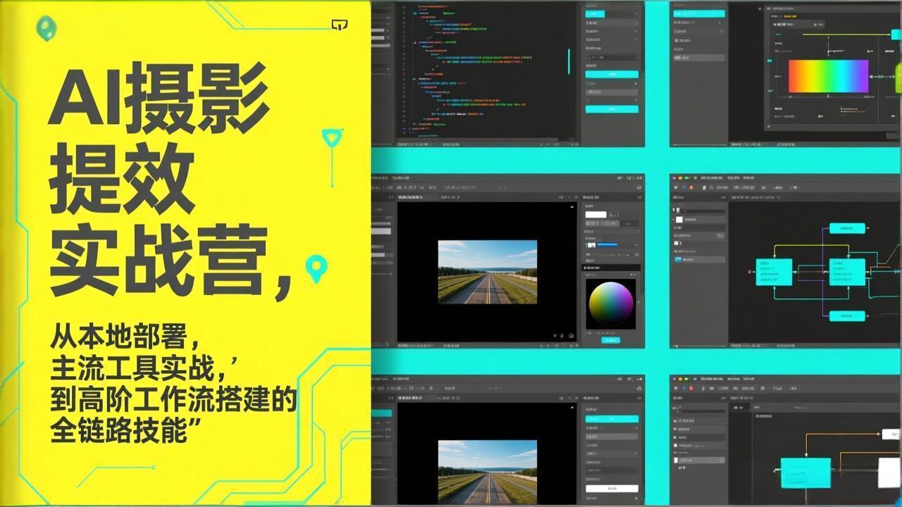 AI+摄影提效实战营，从本地部署，主流工具实战，到高阶工作流搭建的全链路技能-来聚吧