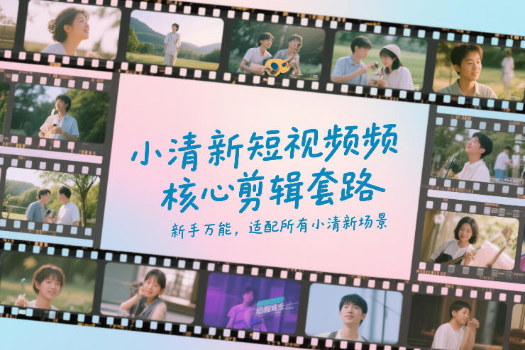 小清新短视频核心剪辑套路，新手万能，适配所有小清新场景-来聚吧