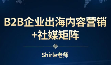 shirle老师·B2B企业出海内容营销+社媒矩阵-来聚吧