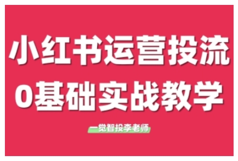 小红书运营投流，小红书广告投放从0到1的实战课，学完即可开始投放(更新26年)-来聚吧