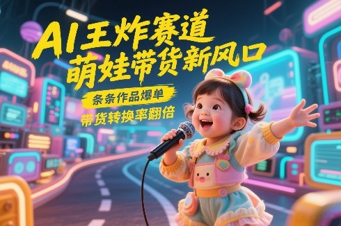 AI王炸赛道，萌娃带货新风口，条条作品爆单，带货转换率翻倍，核心逻辑拆解-来聚吧