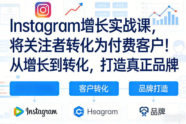 Instagram增长实战课,将关注者转化为付费客户!从增长到转化,打造真正品牌(双语字幕)-来聚吧