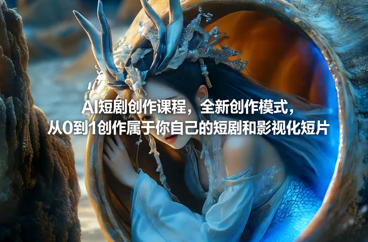 AI短剧创作课程，全新创作模式，从0到1创作属于你自己的短剧和影视化短片-来聚吧