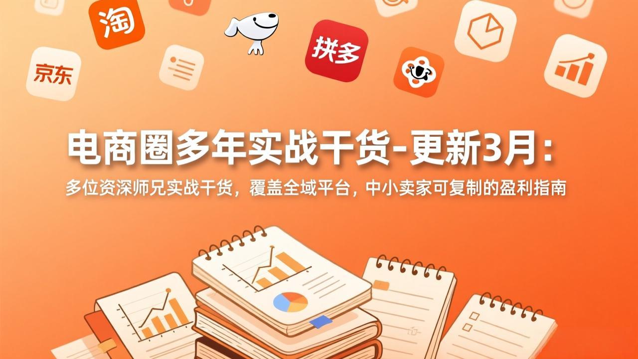电商圈多年实战干货-更新3月:多位资深师兄实战干货,覆盖全域平台,中小卖家可复制的盈利指南-来聚吧