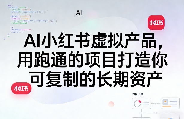 AI小红书虚拟产品,用跑通的项目打造你可复制的长期资产-来聚吧