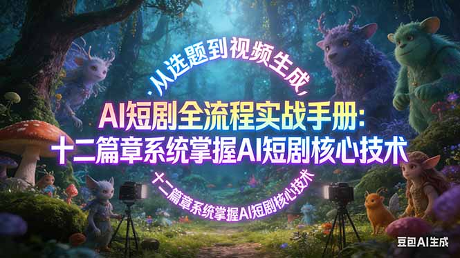 AI 短剧全流程实战手册:从选题到视频生成,十二篇章系统掌握 AI 短剧核心技术-来聚吧