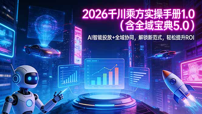 2026 千川乘方实操手册 1.0(含全域宝典 5.0-来聚吧