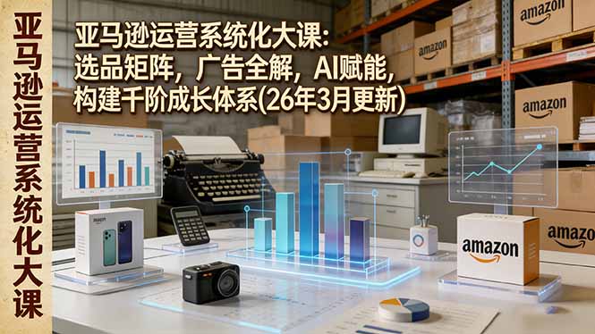 亚马逊运营系统化大课:选品矩阵,广告全解,AI赋能,构建千阶成长体系(26年3月更新-来聚吧