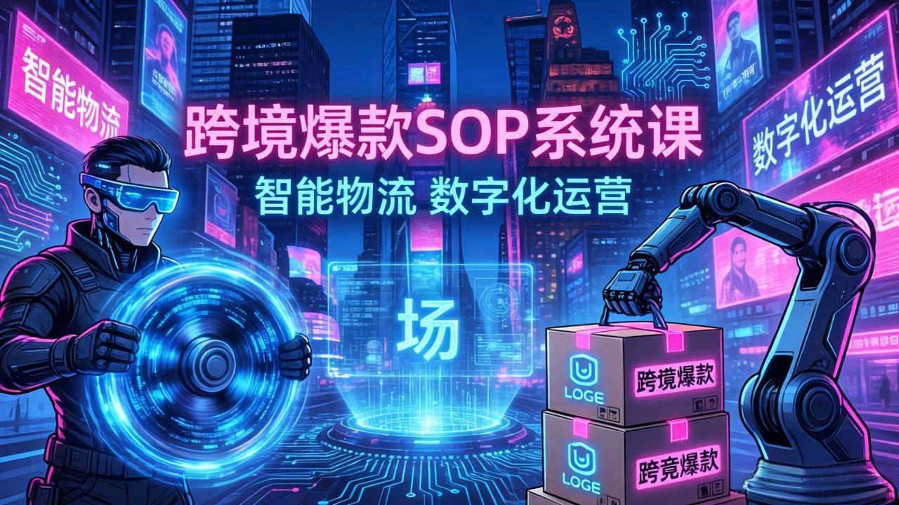 跨境爆款SOP系统课,“内容飞轮+精准投放+AI自动化”为核心,拆解“人×货×场”黄金公式-来聚吧