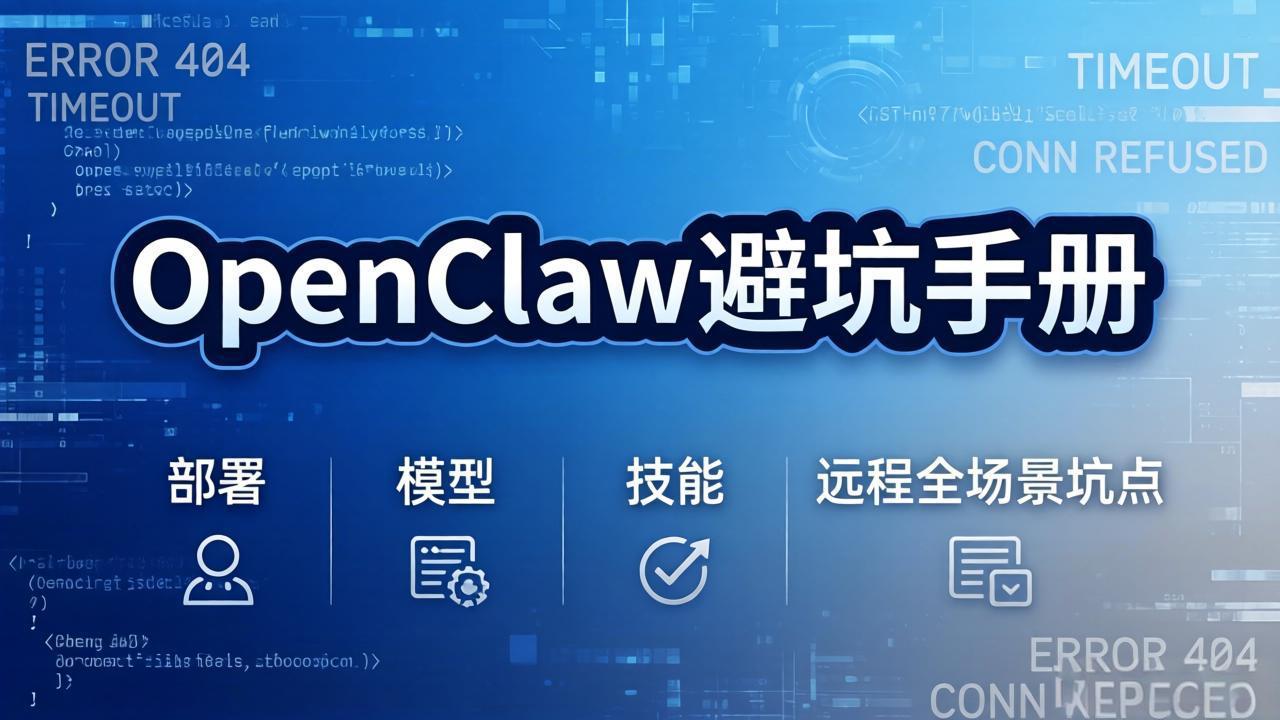 OpenClaw避坑手册：部署+模型+技能+远程全场景坑点，一次性给你说全，少走弯路-来聚吧