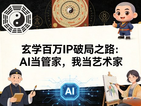 玄学百万IP破局之路:AI当管家,我当艺术家-来聚吧