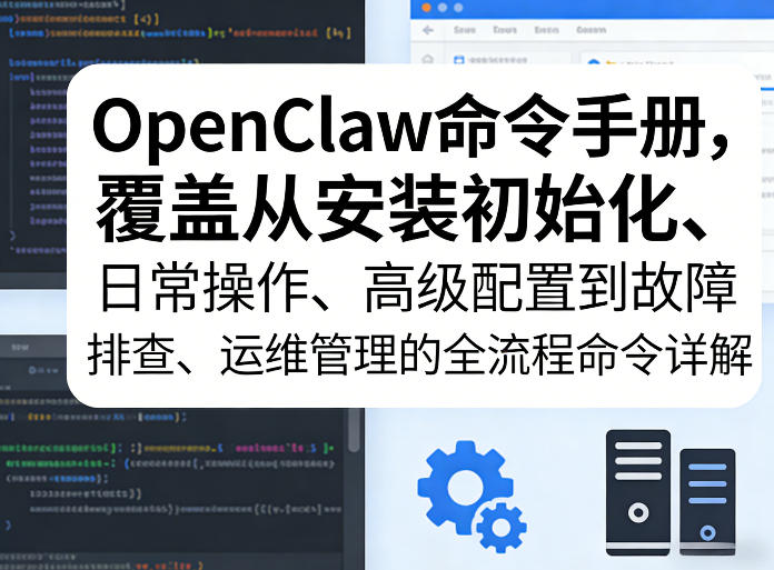 OpenClaw命令手册,覆盖从安装初始化、日常操作、高级配置到故障排查、运维管理的全流程命令详解-来聚吧