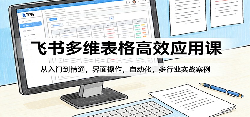飞书多维表格高效应用课：从入门到精通，界面操作，自动化，多行业实战案例-来聚吧