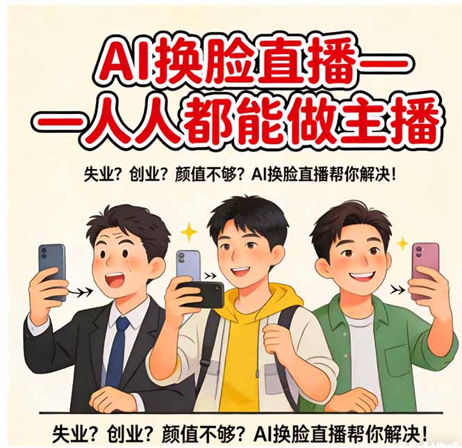 AI换脸直播，人人都能做主播-来聚吧