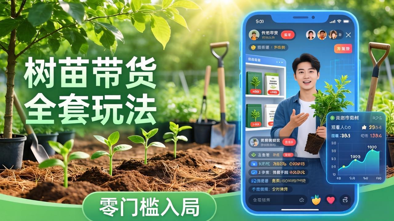 视频号AI树苗带货全套玩法：零门槛入局，掌握豆包、千问等AI工具制作树苗视频的全套流程-来聚吧