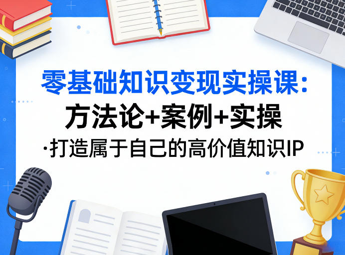 零基础知识变现实操课，方法论+案例+实操，打造属于自己的高价值知识IP-来聚吧
