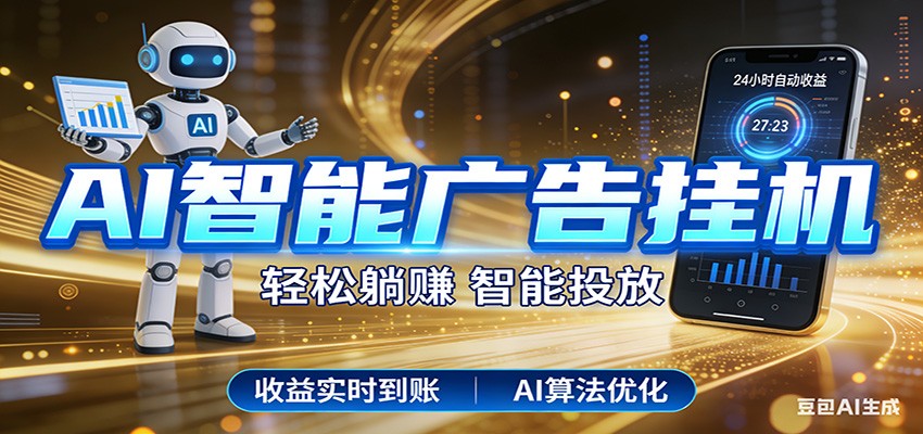 智能广告挂机新时代，利用碎片化时间实现稳定被动收益，AI帮你持续盈利-来聚吧