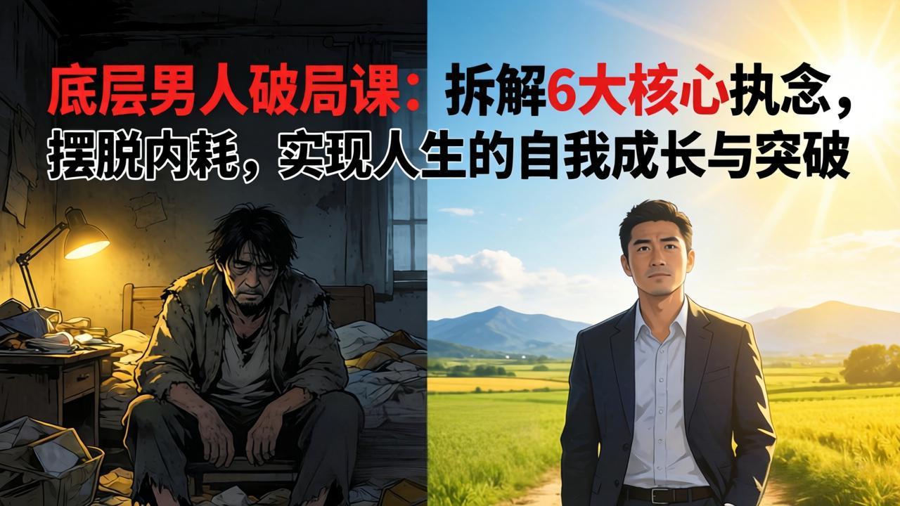 付费文章：底层男人破局课：拆解 6 大核心执念，摆脱内耗，实现人生的自我成长与突破-来聚吧