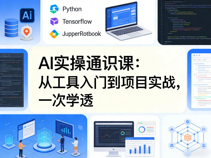 AI实操通识课,从工具入门到项目实战,一次学透-来聚吧