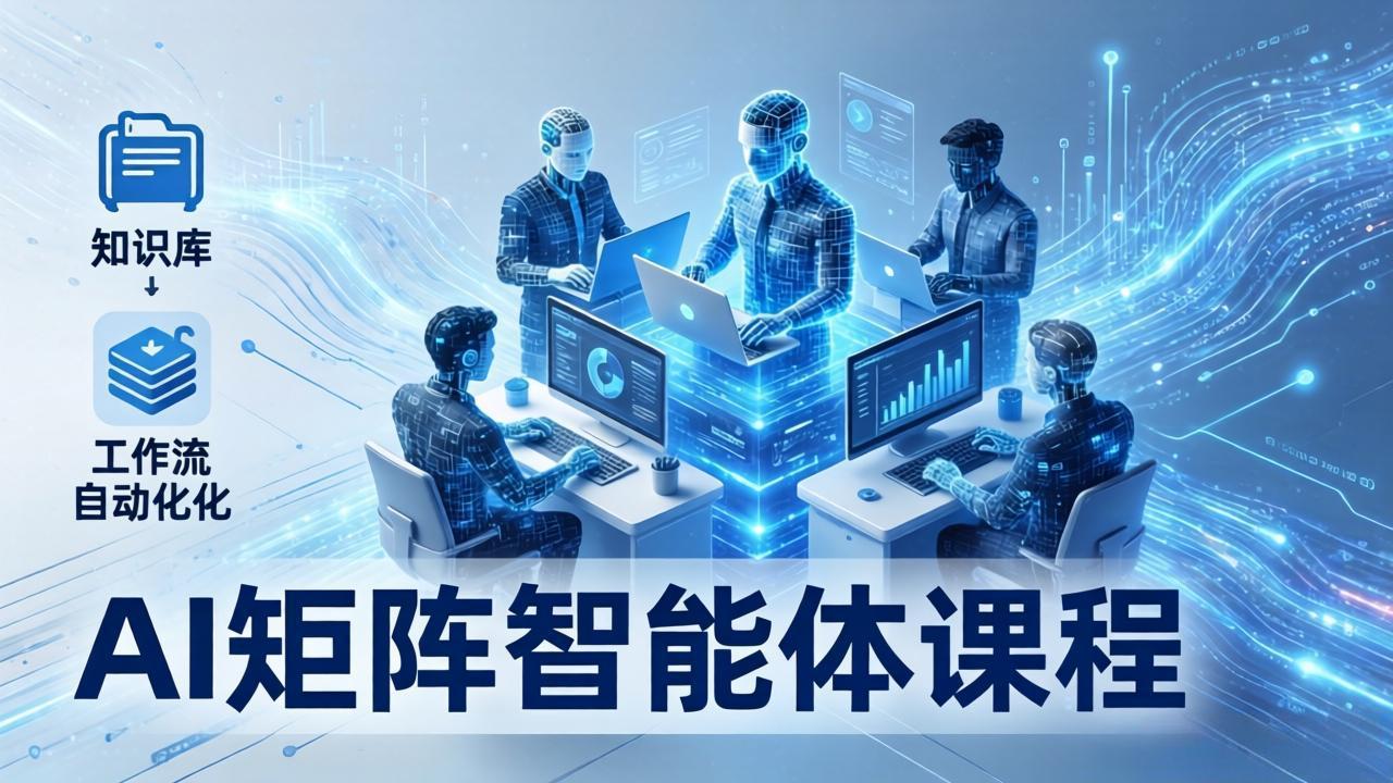 AI矩阵智能体实战:100个数字员工批量生产内容,文本知识库+工作流自动化全搞定-来聚吧