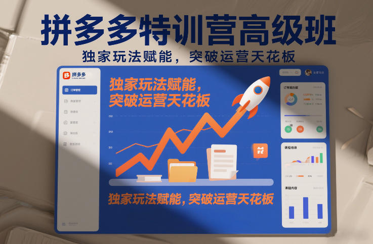 拼多多特训营高阶班,独家玩法赋能,突破运营天花板(更新26年3月27日)-来聚吧