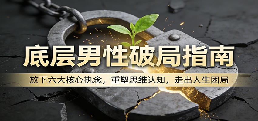 底层男性破局指南:放下六大核心执念,重塑思维认知,走出人生困局-来聚吧