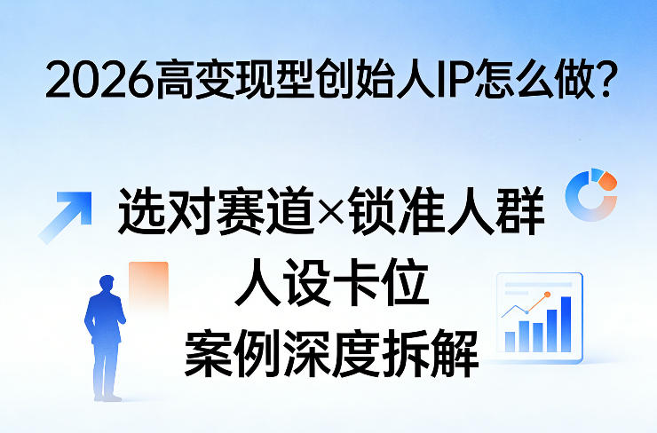 2026高变现型创始人IP怎么做？选对赛道×锁准人群×人设卡位×案例深度拆解-来聚吧