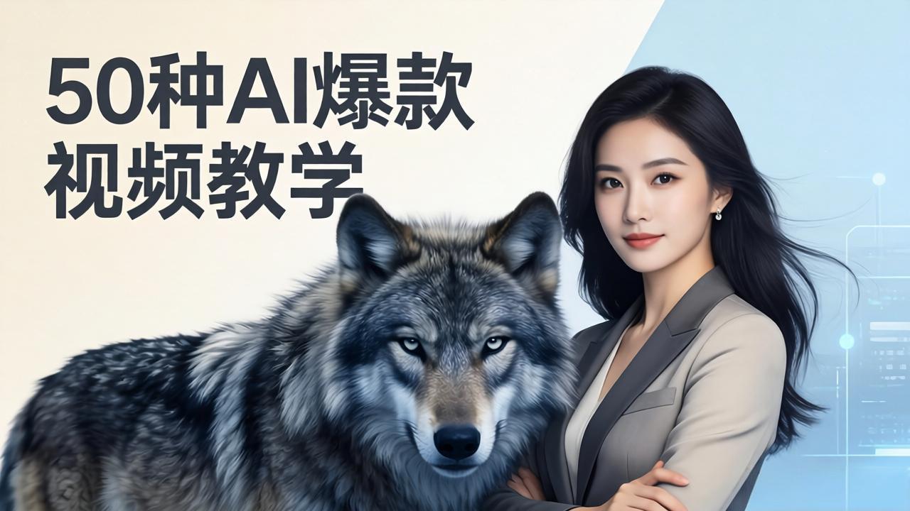 50种AI爆款视频教学:影视级古诗词+治愈萌宠+山海经蛟龙,高阶宝典商业落地-来聚吧