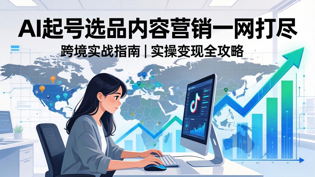 2026 TikTok 跨境AI实操:从零基础到变现全流程,AI起号选品内容营销一网打尽-来聚吧