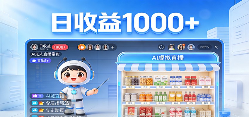不用露脸不用说话，24小时自动卖货赚钱，全天自动直播，收益看得见-来聚吧