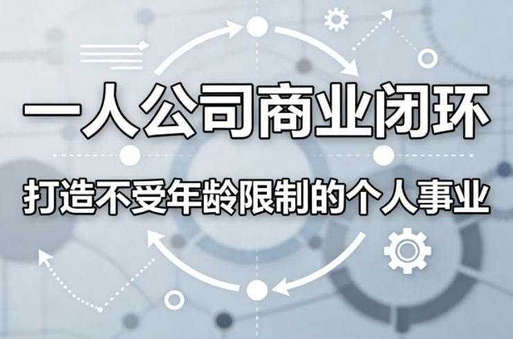 一人公司商业闭环，打造一份不受年龄限制的个人事业-来聚吧