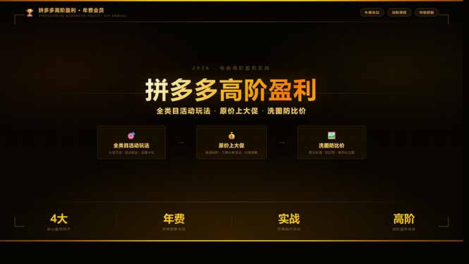 拼多多高阶盈利年费会员(更新3月31-来聚吧