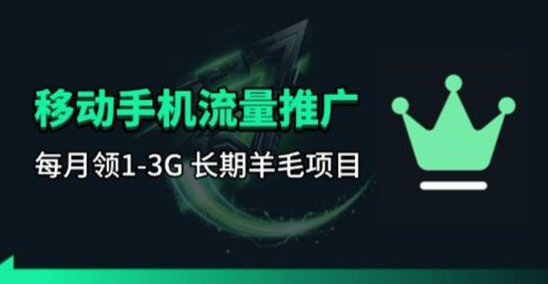 手机流量领取推广_每月一轮，刚需类的长期项目-来聚吧
