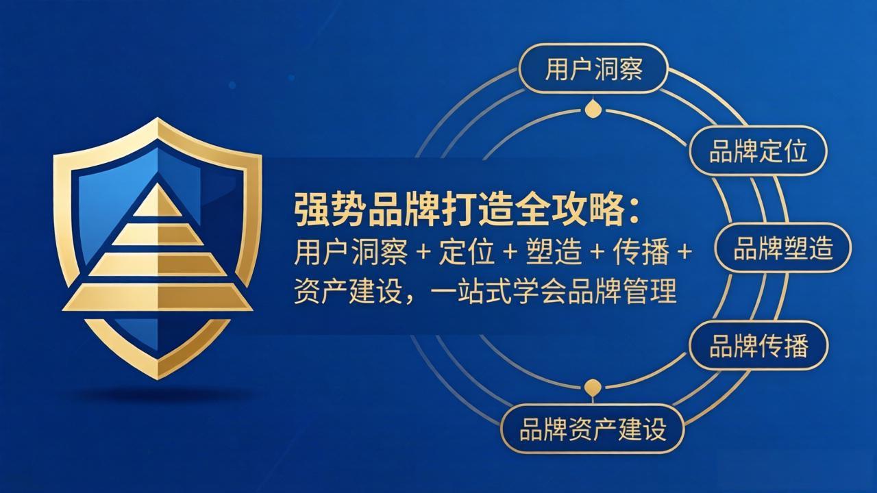 强势品牌打造全攻略：用户洞察 + 定位 + 塑造 + 传播 + 资产建设，一站式学会品牌管理-来聚吧