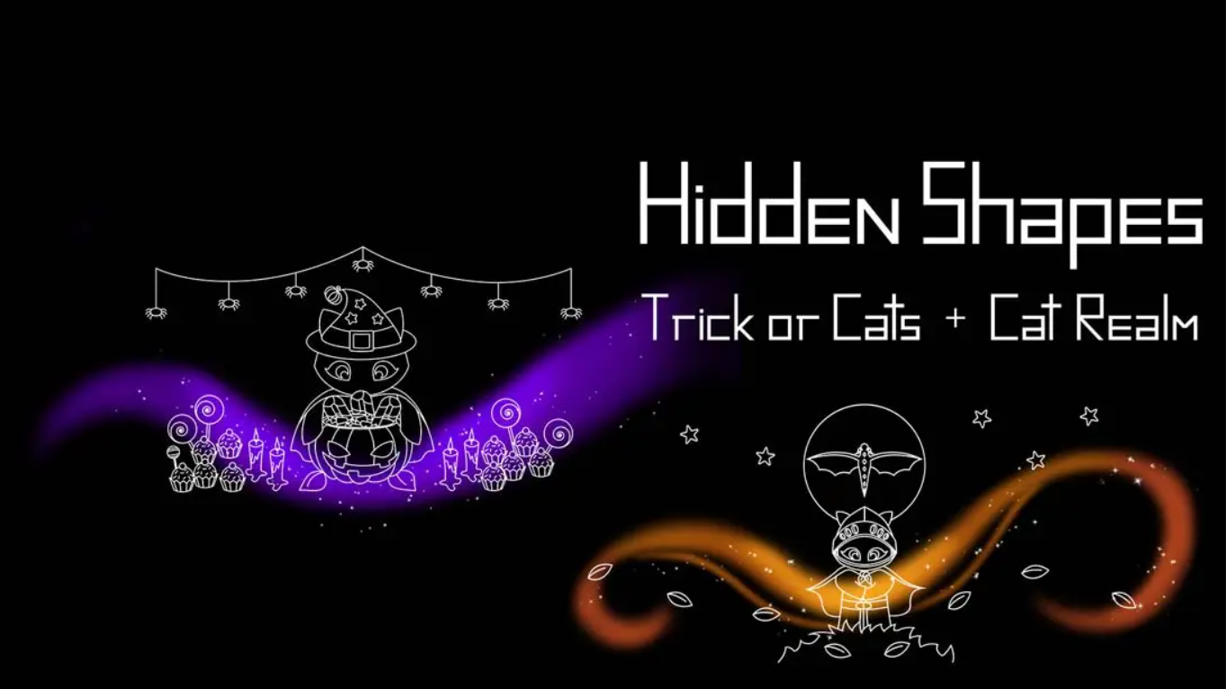 【美版】隐藏形状:猫界+捣蛋猫 Hidden Shapes: Cat Realm + Trick Or Cats 英语-来聚吧