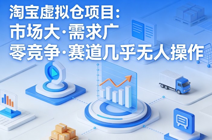 淘宝虚拟仓项目，市场大，需求广，零竞争，赛道几乎没人操作(更新0410)-来聚吧