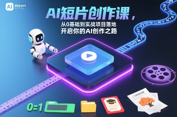 AI短片创作课，从0基础到实战项目落地，开启你的AI创作之路(更新0411)-来聚吧