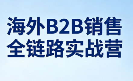 雨哥·海外B2B销售全链路实战营-来聚吧