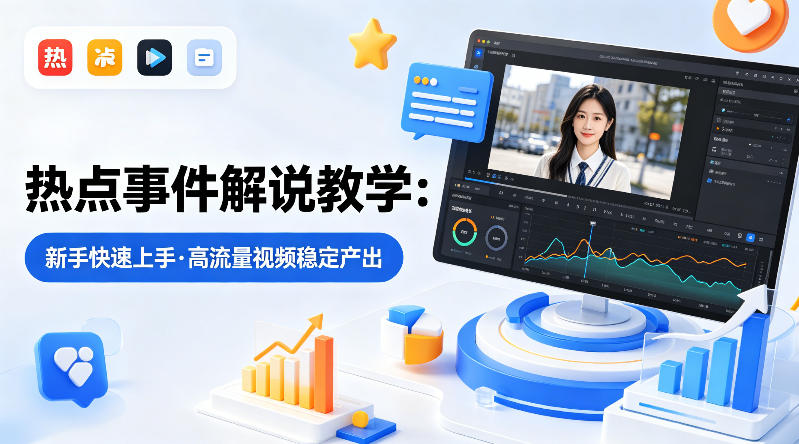 某大V的热点事件解说教学,新手也能快速上手,稳定产出高流量解说视频-来聚吧