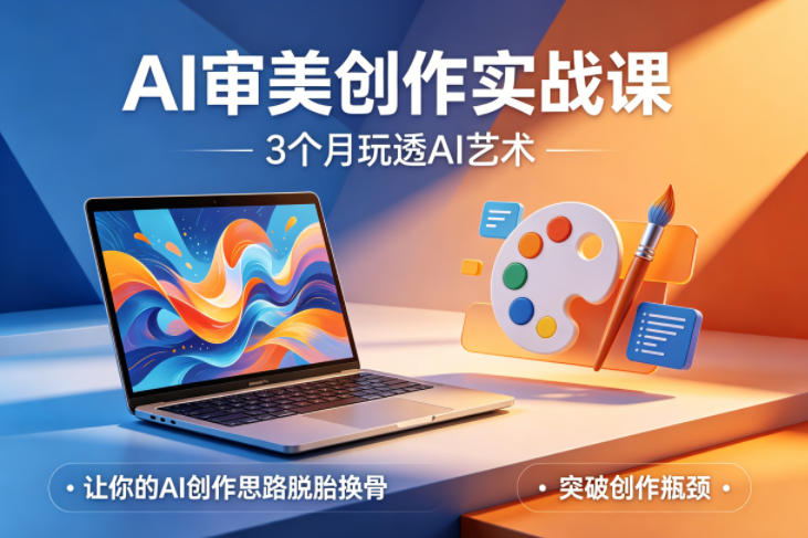 AI审美创作实战课，3个月玩透AI艺术，让你的AI创作思路脱胎换骨，突破创作瓶颈-来聚吧
