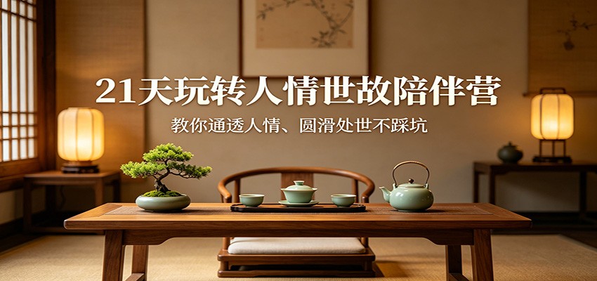 21天玩转人情世故陪伴营：教你通透人情、圆滑处世不踩坑-来聚吧