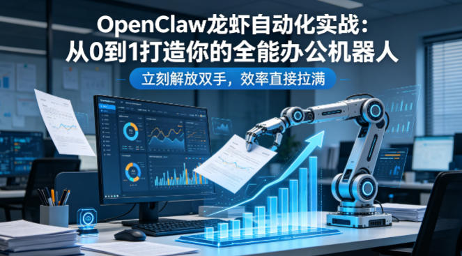 OpenClaw龙虾自动化实战：从0到1打造你的全能办公机器人，立刻解放双手，效率直接拉满-来聚吧