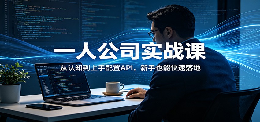 一人公司实战课:从认知到上手配置API,新手也能快速落地-来聚吧